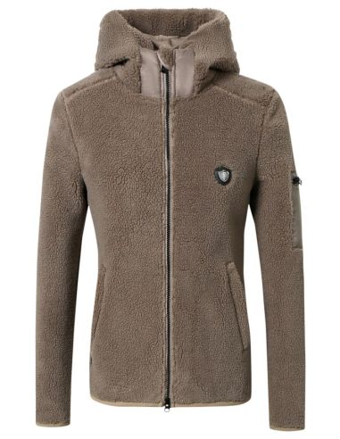 VESTE POLAIRE Covalliero hoody jacke femme TAUPE