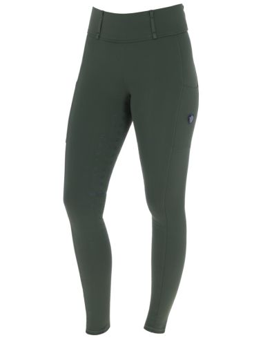 Legging d'équitation Grip femme olive