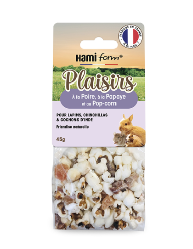 PLAISIRS À LA POIRE, PAPAYE ET AU POP CORN