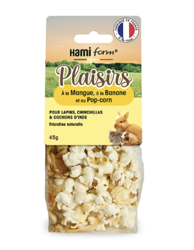 PLAISIRS À LA MANGUE, BANANE ET AU POP CORN