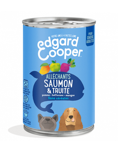 BOITE PATEE CHIEN EDGAR COOPER 400G -7 saveurs differentes