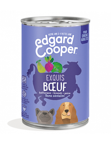 BOITE PATEE CHIEN EDGAR COOPER 400G -7 saveurs differentes