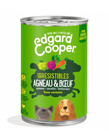 BOITE PATEE CHIEN EDGAR COOPER 400G -7 saveurs differentes