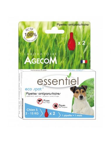 Agecom "Essentiel" pipettes antiparasitaire chien 3 tailles