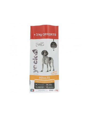 YOCK NUTRITION ADULTE CHIEN MOYEN 15+3kg offert