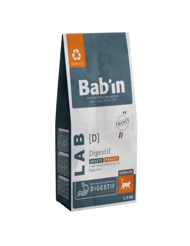 Bab'in - Chat LAB Adulte Digestif Poulet - 1.5 Kg