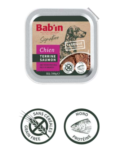 PATEE CHIEN ADULTE BAB'IN SAUMON - 300 gr