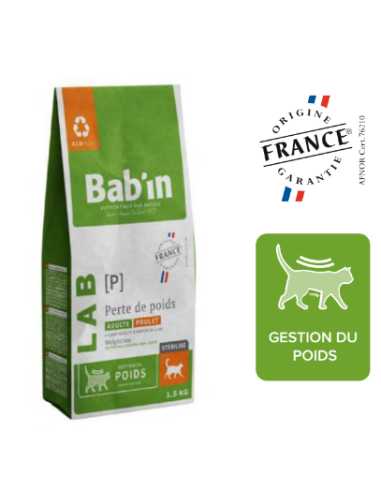 BABIN LAB' CROQUETTE CHAT ADULTE - Perte de poids 1,5 kg