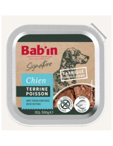 Terrine chien BAB'IN au poisson 300gr