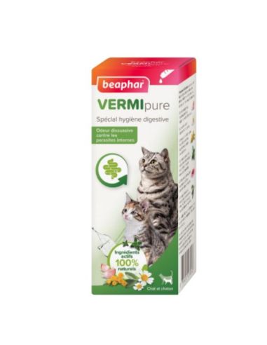 Vermipure Solution Purge aux Plantes pour Chat et Chaton