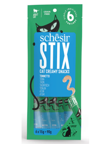 SCREAMY SNACK CREME POUR CHAT SCHESIR 6X15 GR -3 goûts au choix