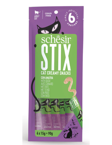 SCREAMY SNACK CREME POUR CHAT SCHESIR 6X15 GR -3 goûts au choix